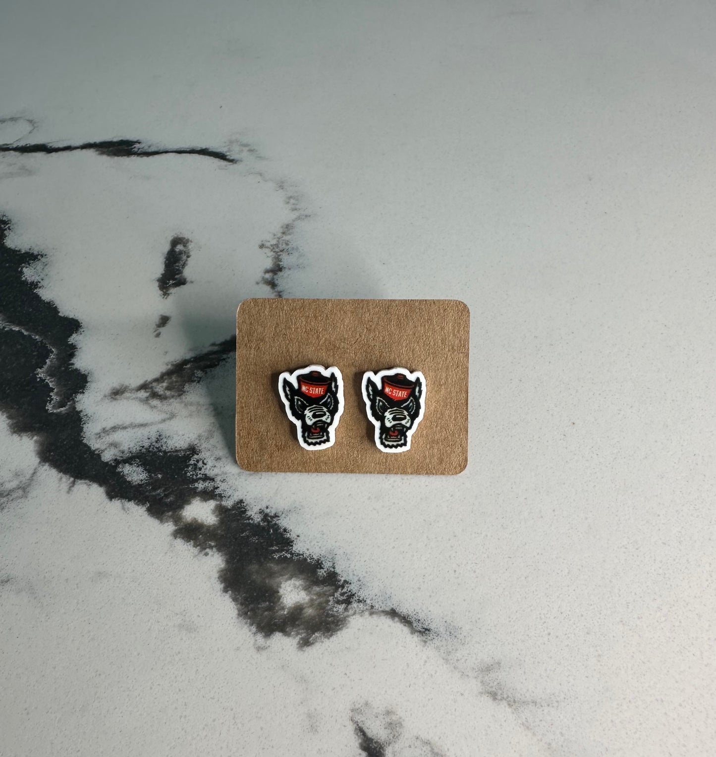 NC State Wolf Mini Stud Earrings