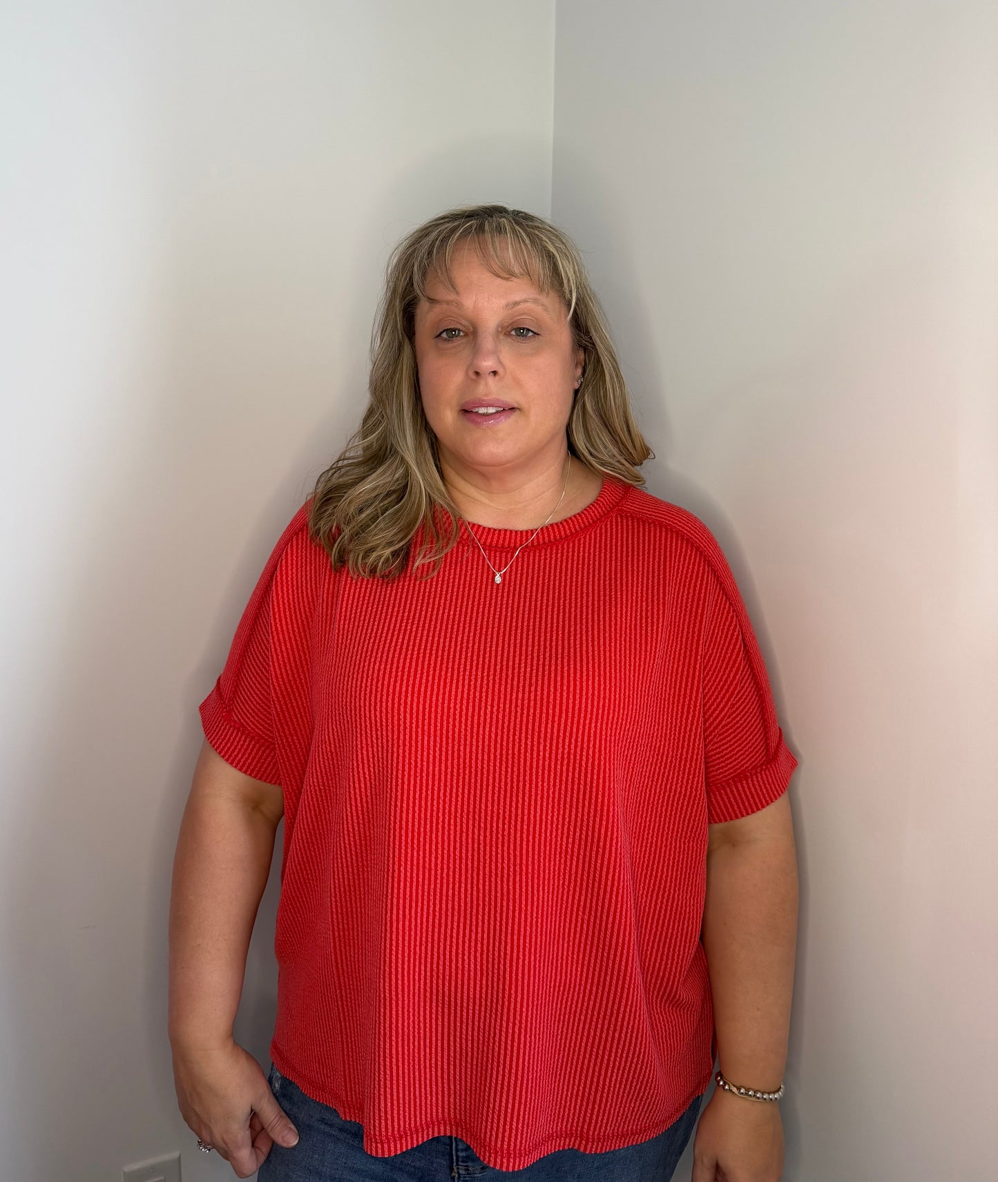 Hazel Plus Top - Red