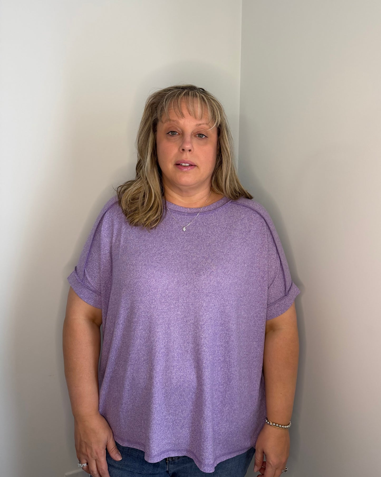 Amelia Plus Top - Lavendar