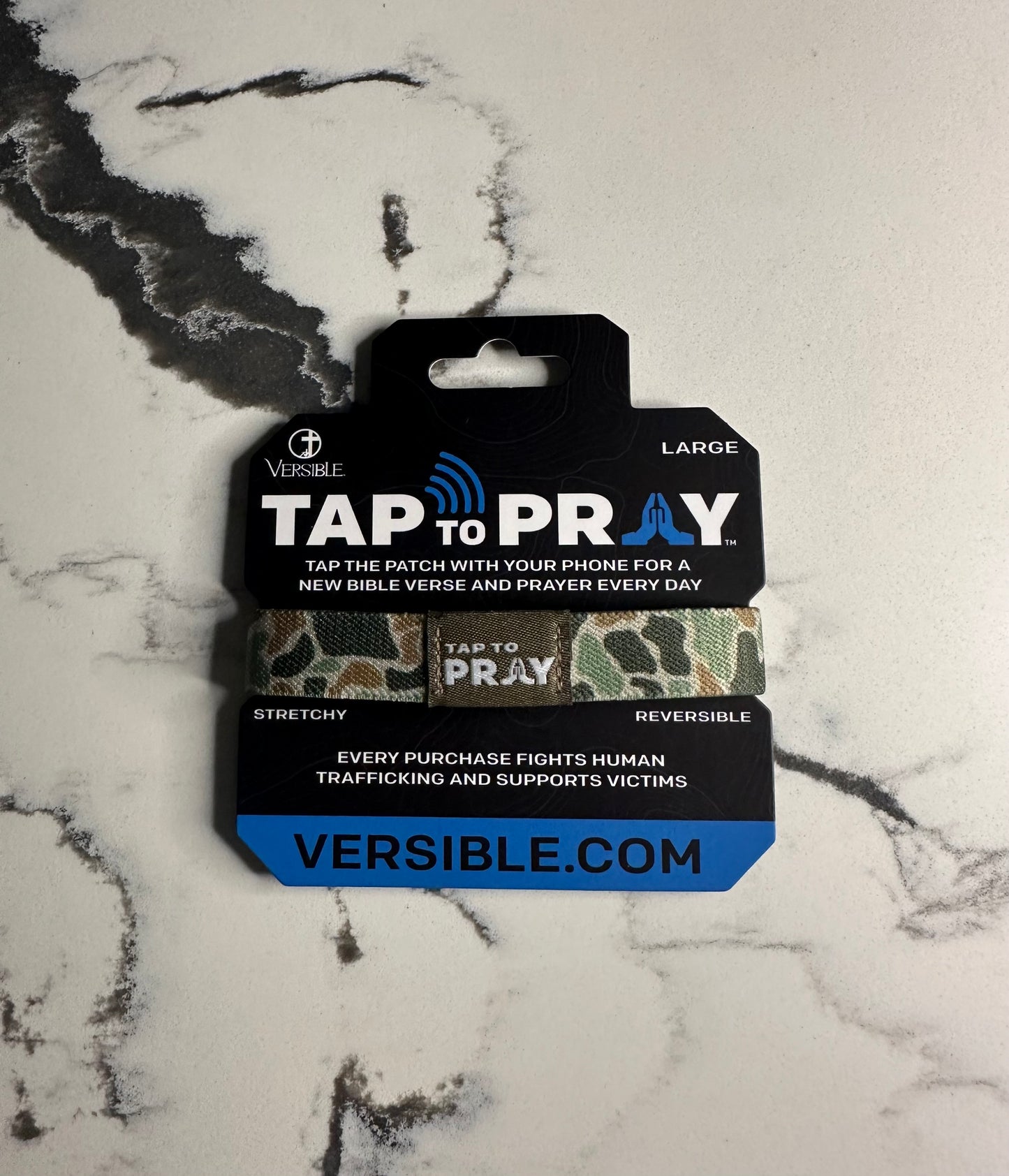 Tap To Pray™ Wristbands - River Rock Camo Classic & Sage