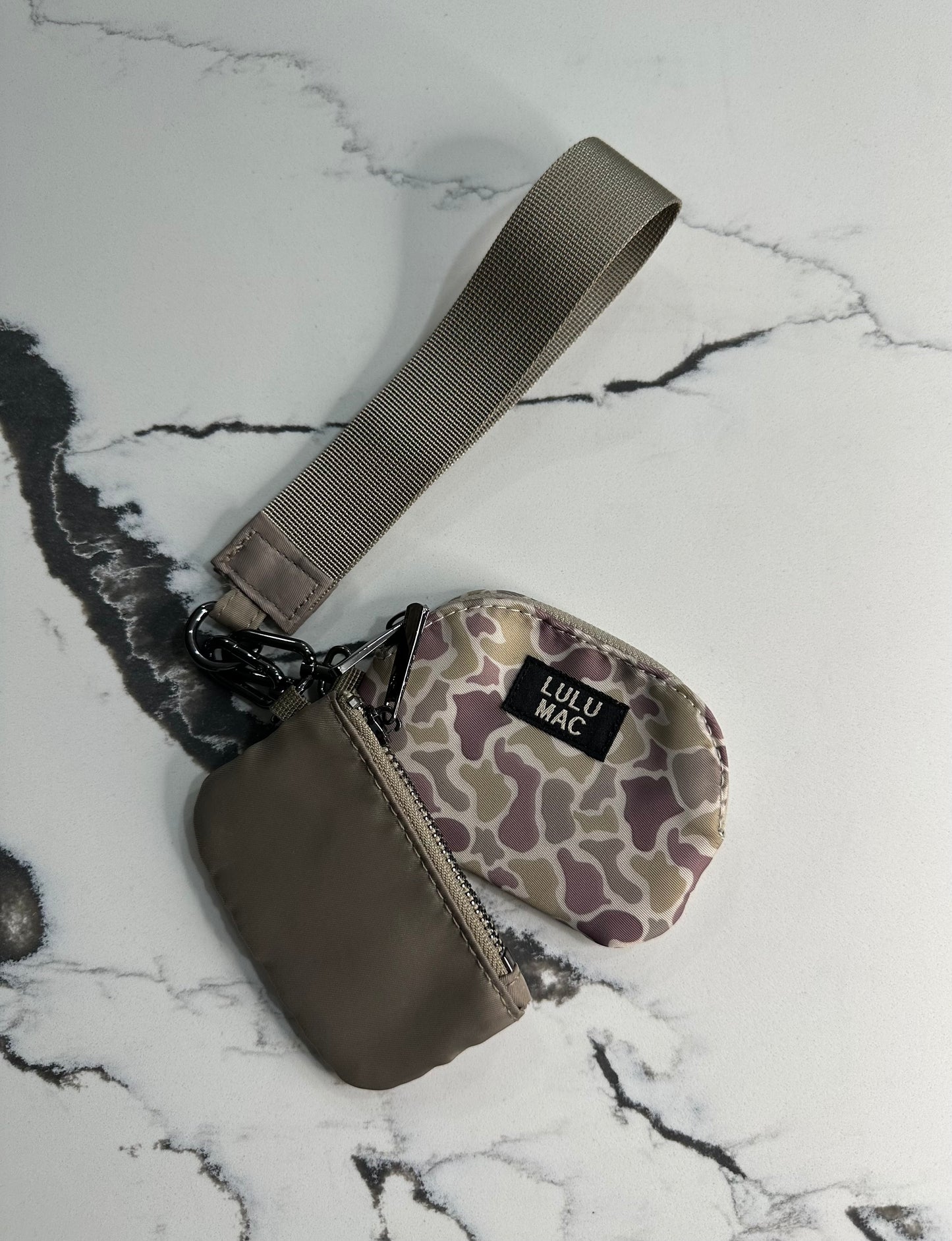 Camo Double Pouch Wristlet