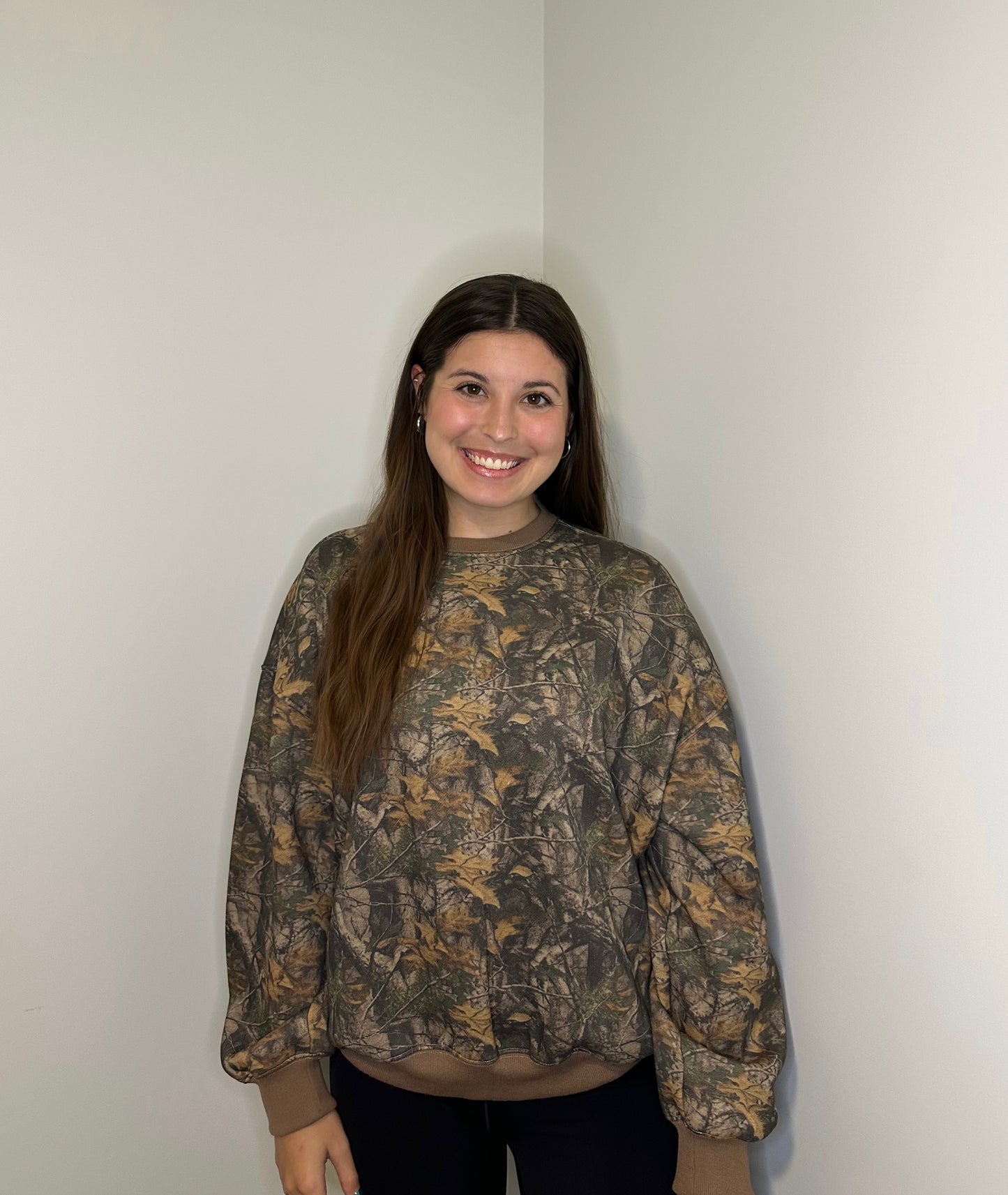 Woodland Camo Crewneck Sweatshirt