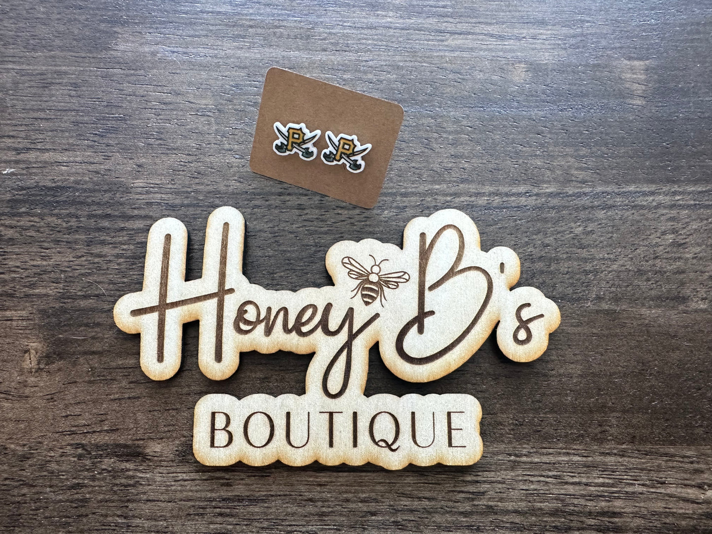 Perquimans Pirates Mini Stud Earrings