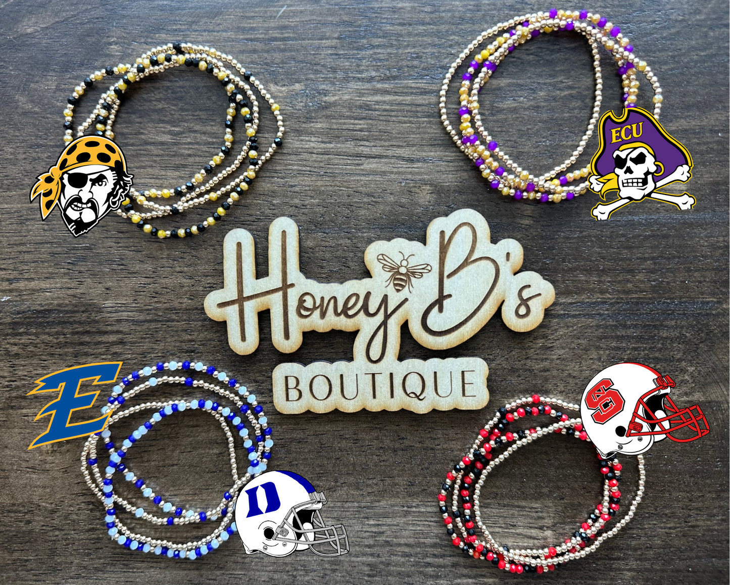 Game Day Beaded Bracelet Set