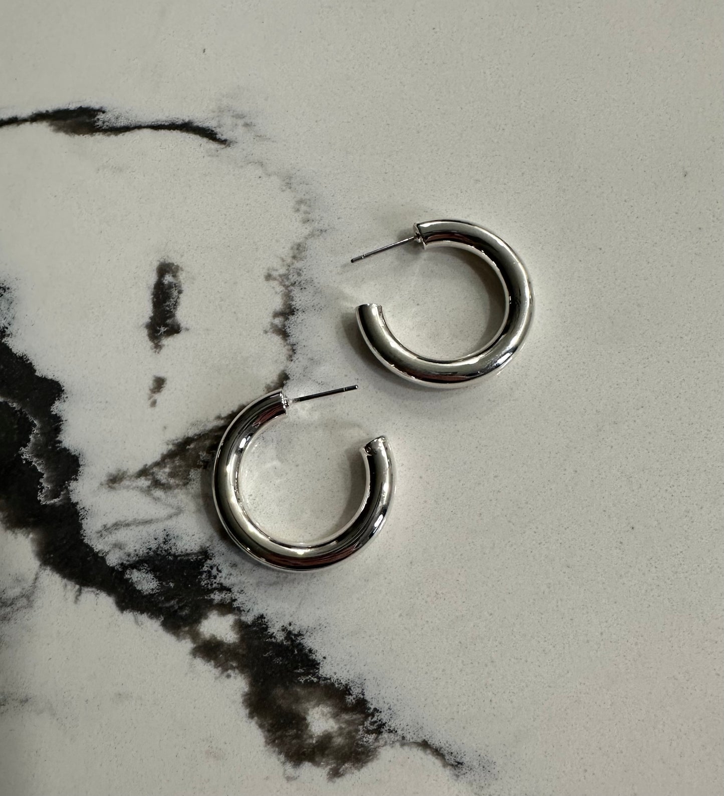 Silver Hoops