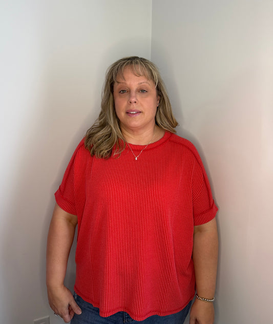 Hazel Plus Top - Red