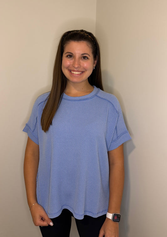 Stella Top - Cornflower Blue