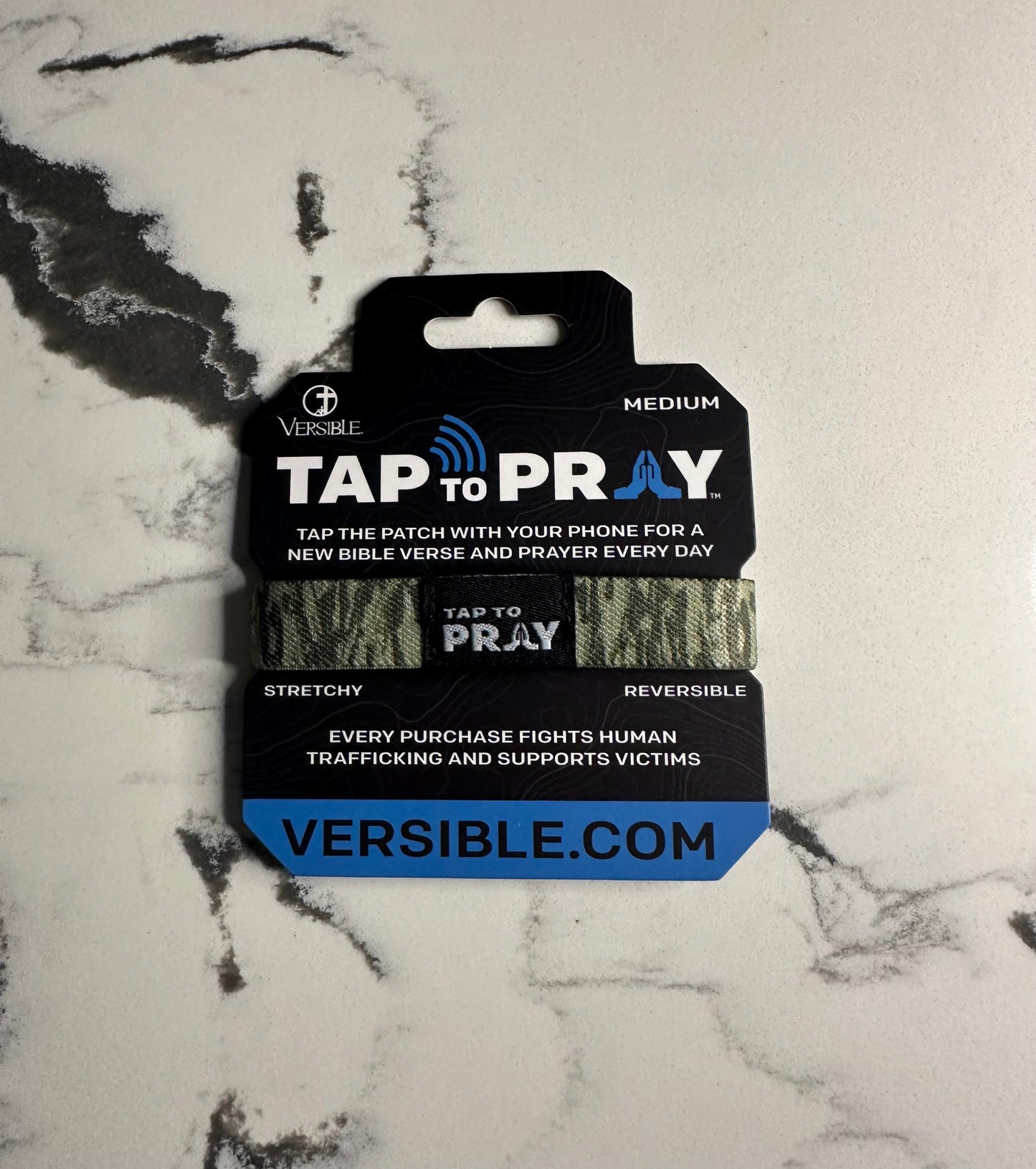 Tap To Pray™ Wristbands - Forest & Tree Bark Camo