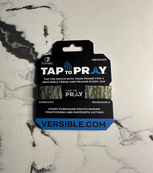 Tap To Pray™ Wristbands - Forest & Tree Bark Camo