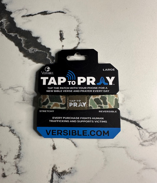 Tap To Pray™ Wristbands - River Rock Camo Classic & Sage