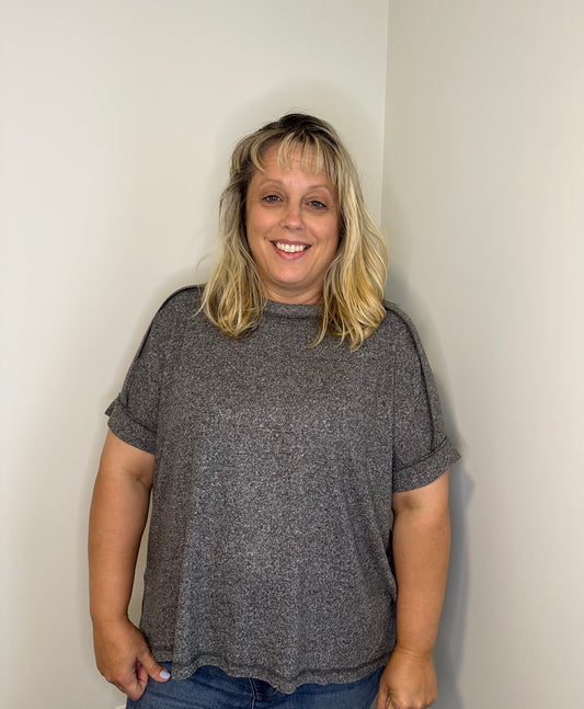 Amelia Plus Top - Black