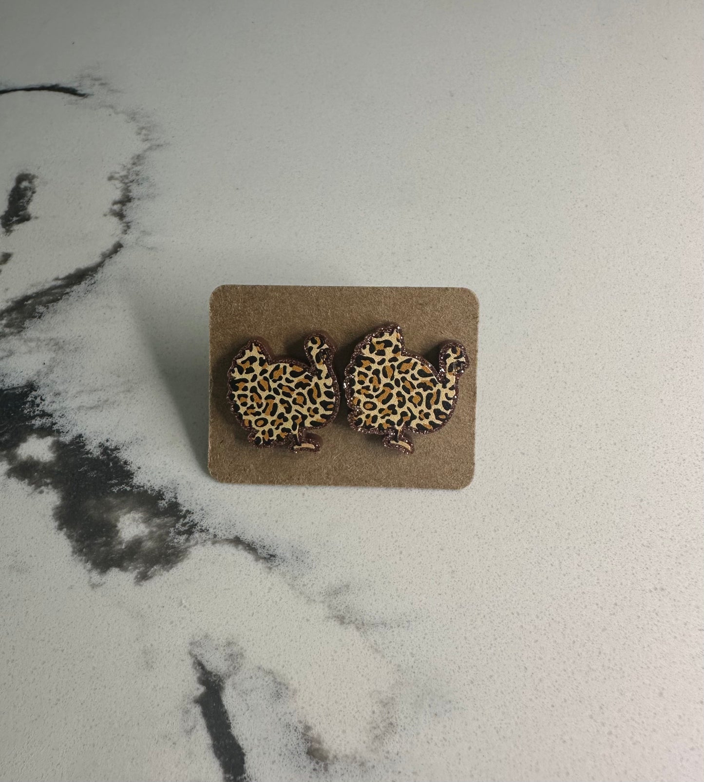 Leopard Turkey Mini Stud Earrings