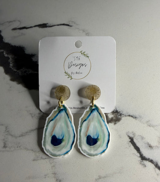 Oyster Statement Earrings