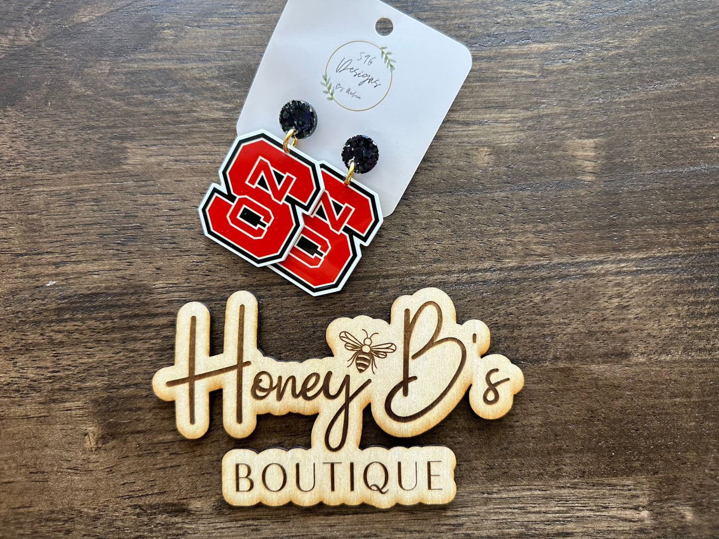 NC State Logo Statement Earrings