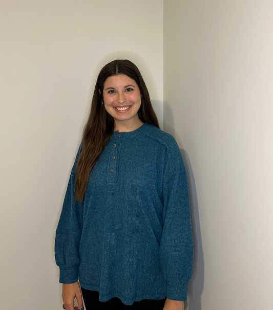 Life Is Gourd Top - Teal