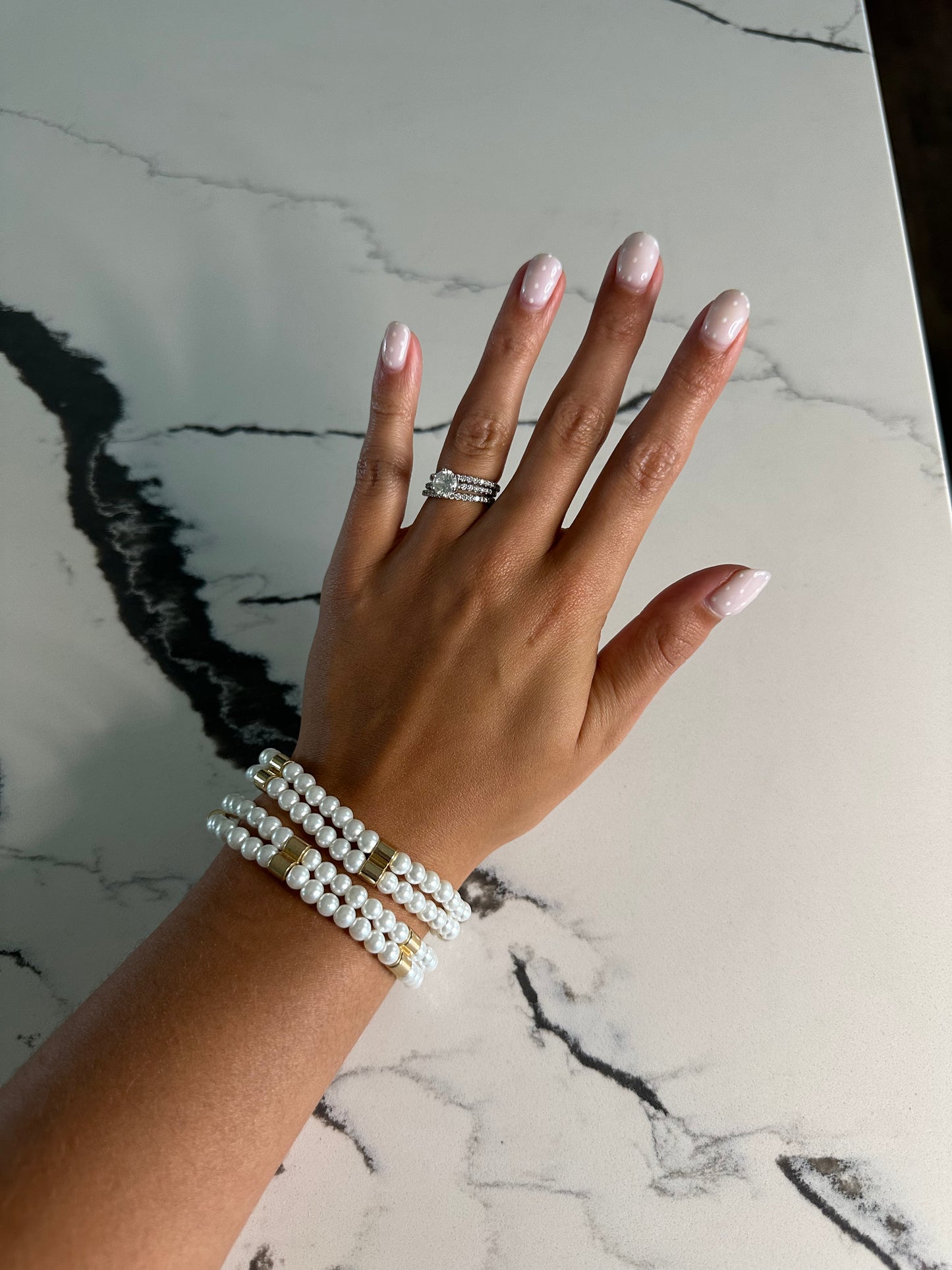 Petite Pearl Stretch Bracelet Set